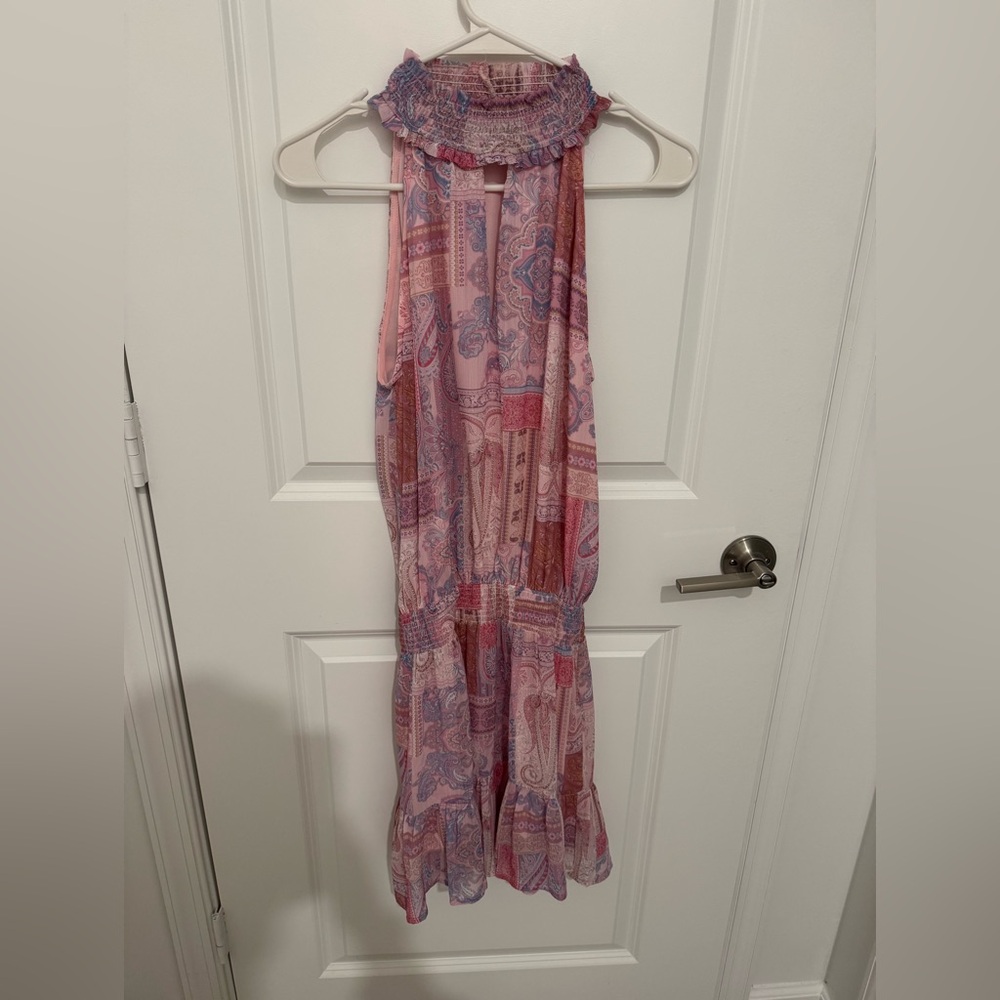 Fate Pink and Purple Paisley Dress